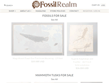 Tablet Screenshot of fossilrealm.com